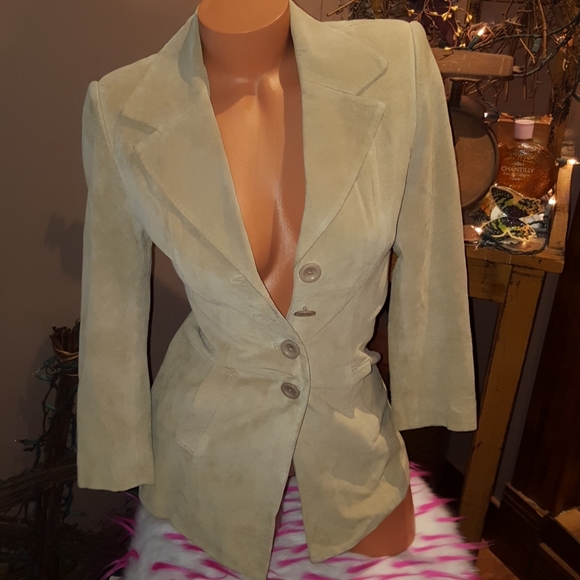 bebe Jackets & Blazers - Bebe genuine leather 4 button blazer long coat SP